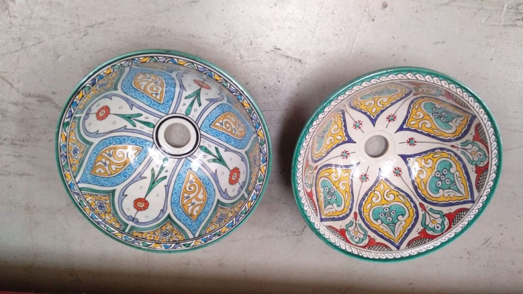 arab Moroccan ceramic washbasins muoticolor